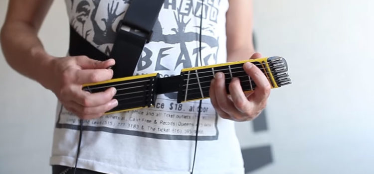 The Jammy is a steel string guitar that fits in a pocket