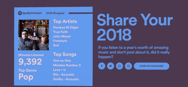 NOW AVAILBLE – summary of your listening with SPOTIFY 2018!
